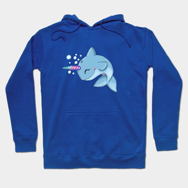 Bubbly Narwhal Hoodie by ruthimagination